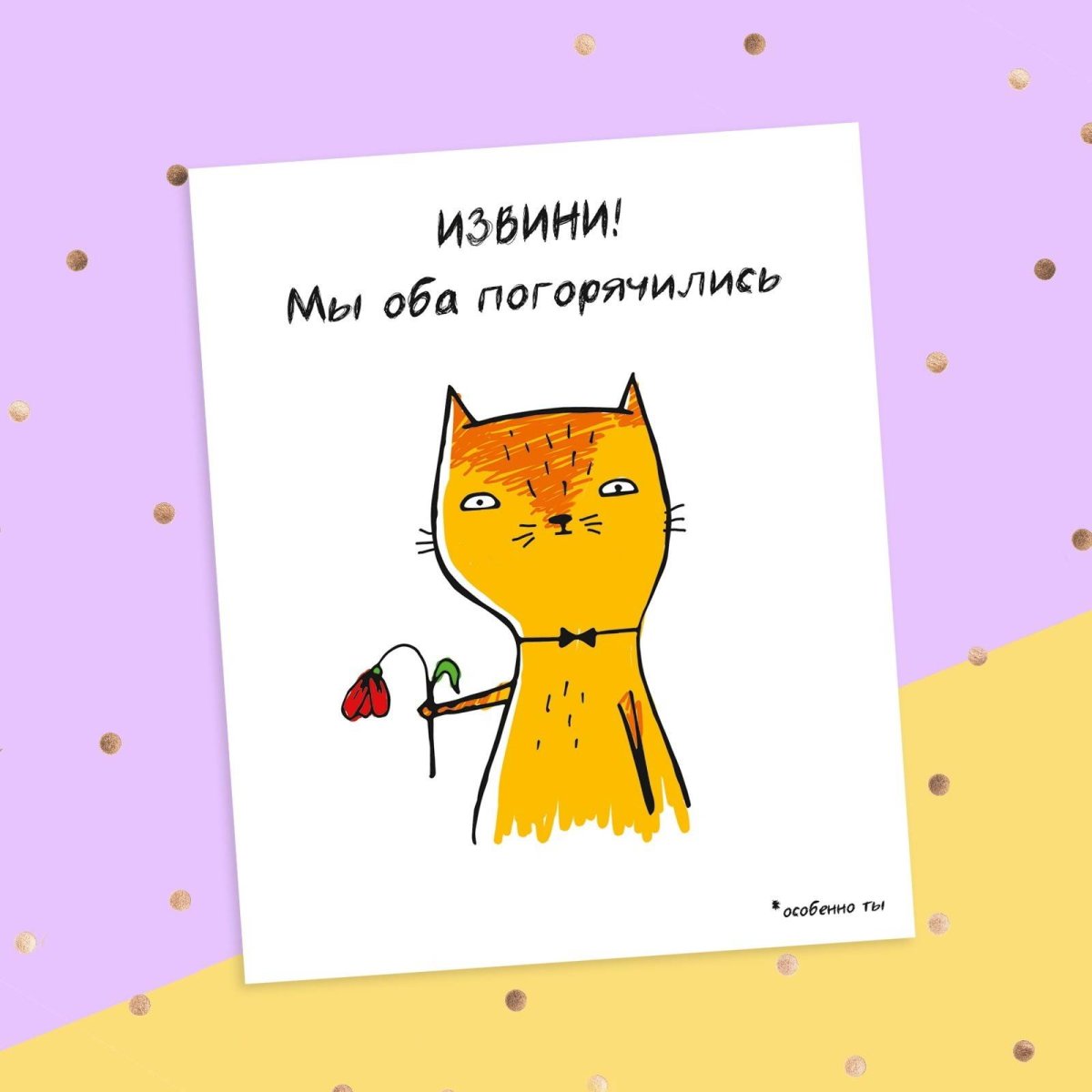 Извини мы оба погорячились