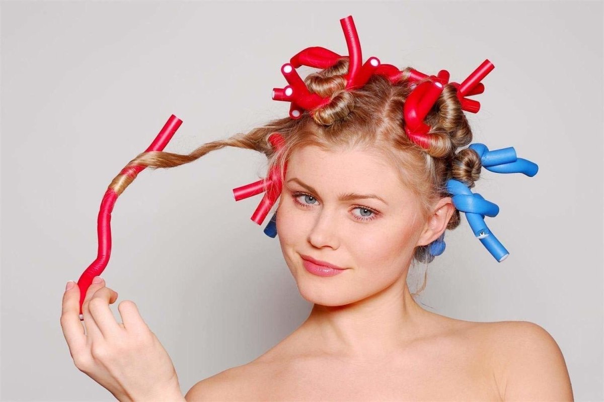 Накручивание бигуди бумеранги