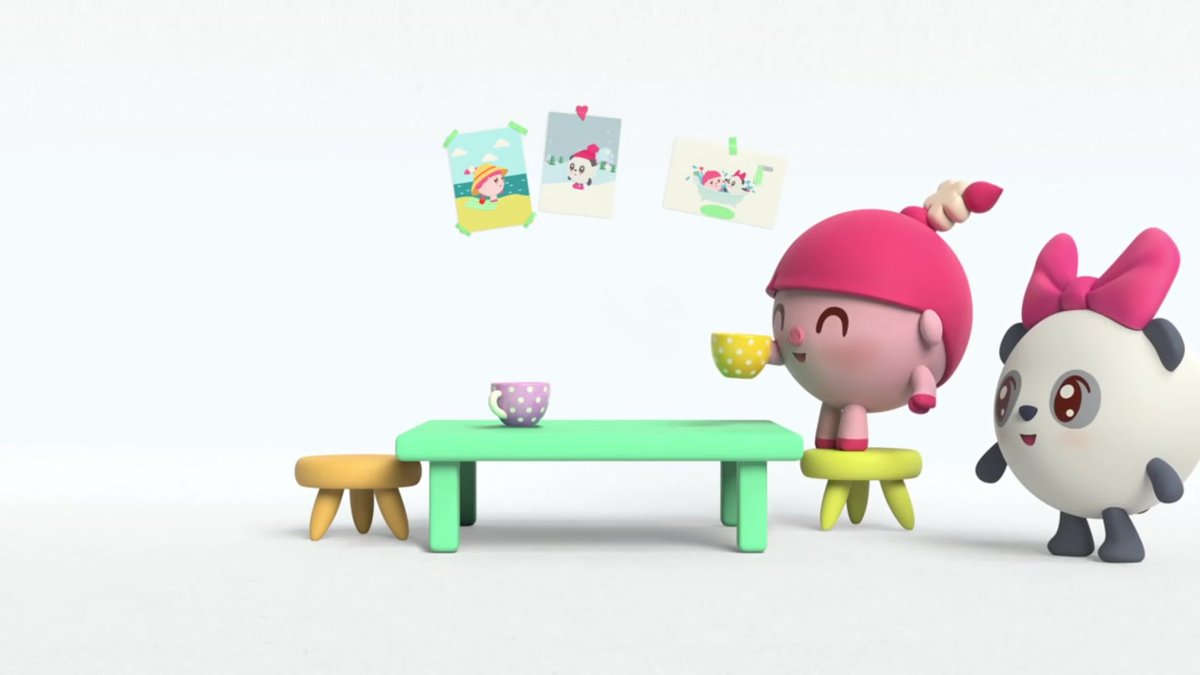 Плакат с Малышариками на день рождения