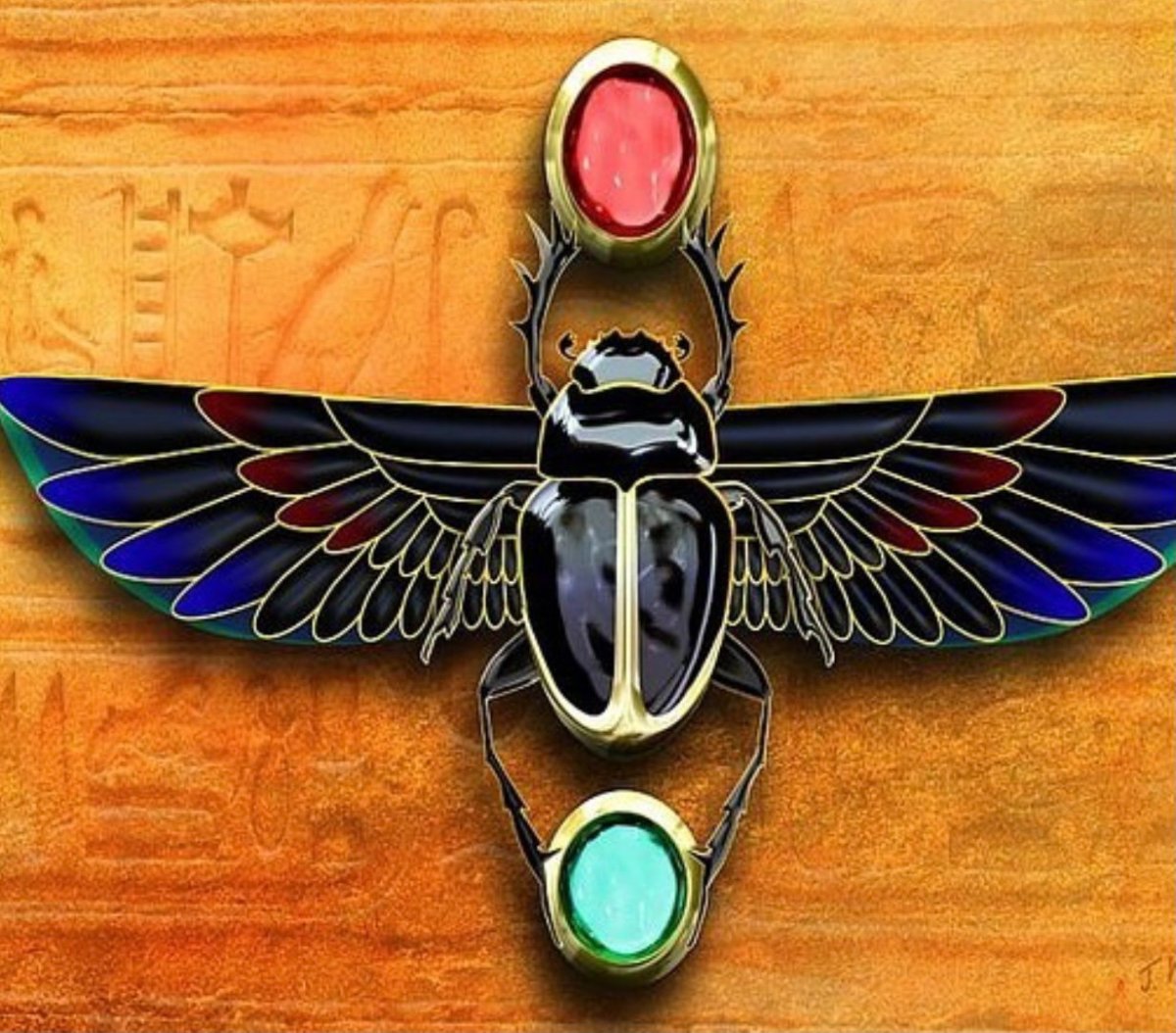 Жук скоробей Египет вектор