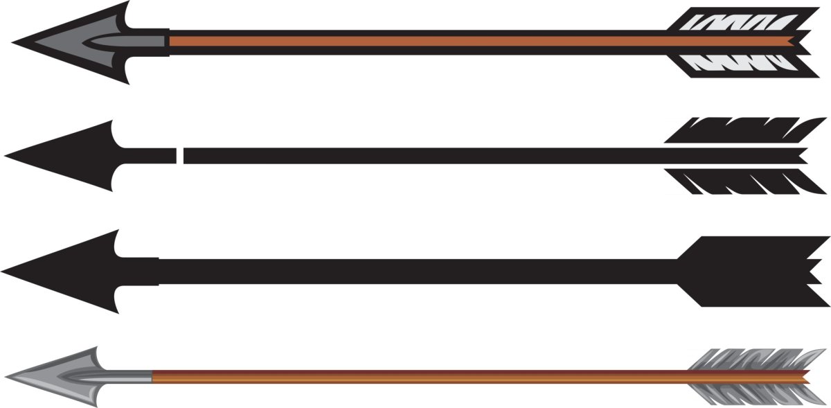 Перекрещенные стрелы вектор