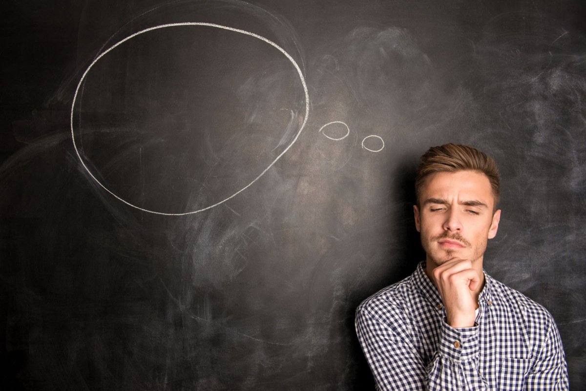 Человек задумался