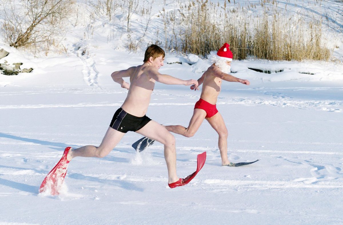 Забег в ластах