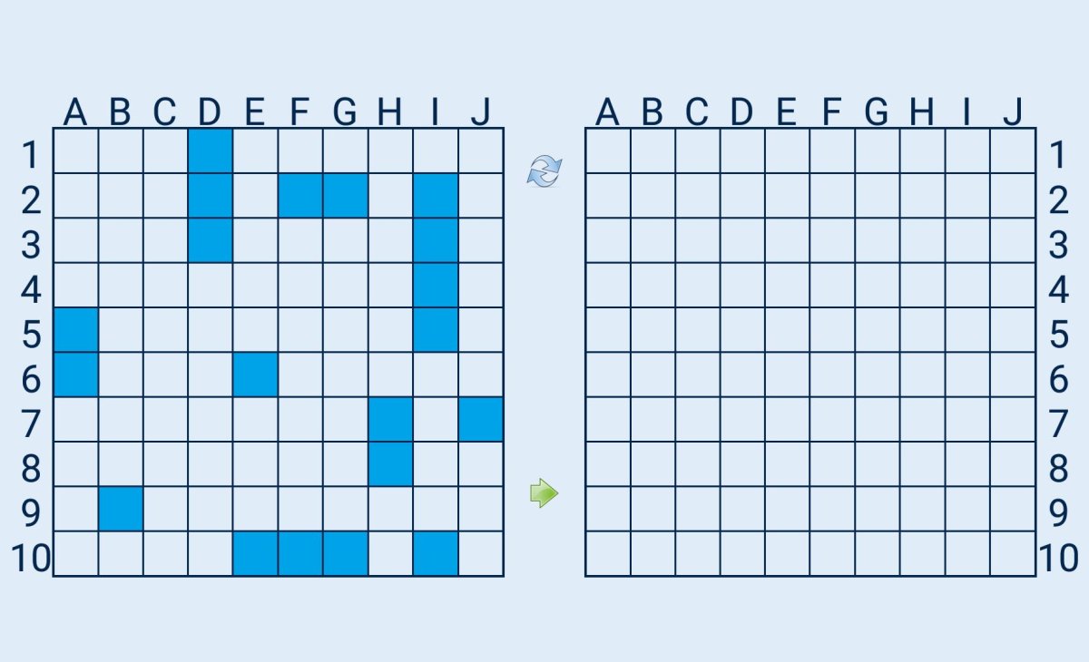 Корабли морской бой на листочке