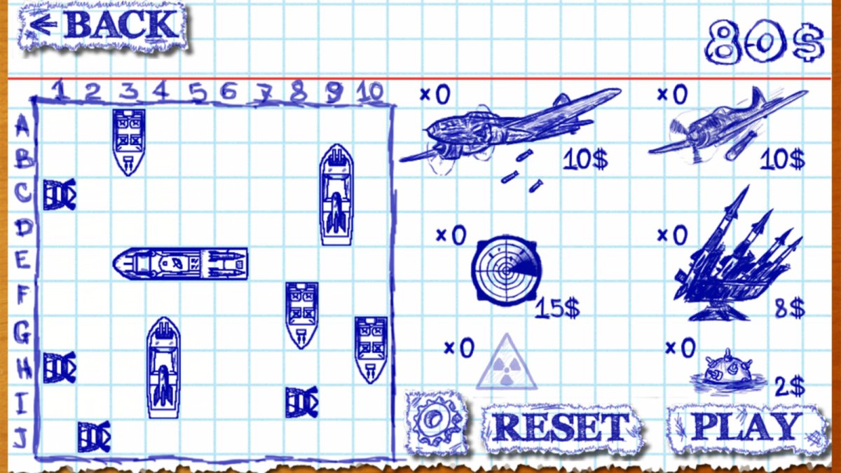 Распечатать игру морской бой
