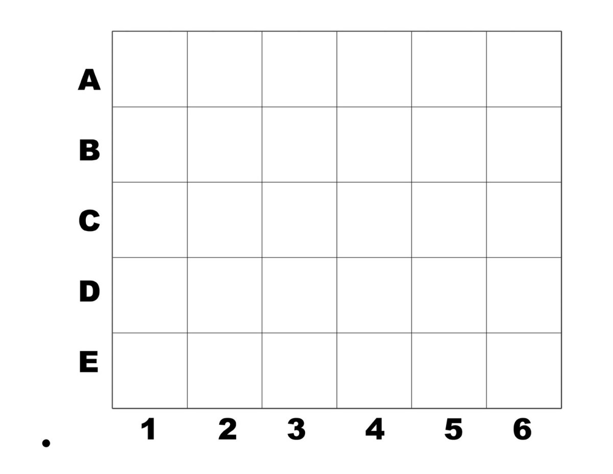 Распечатка для игры в морской бой