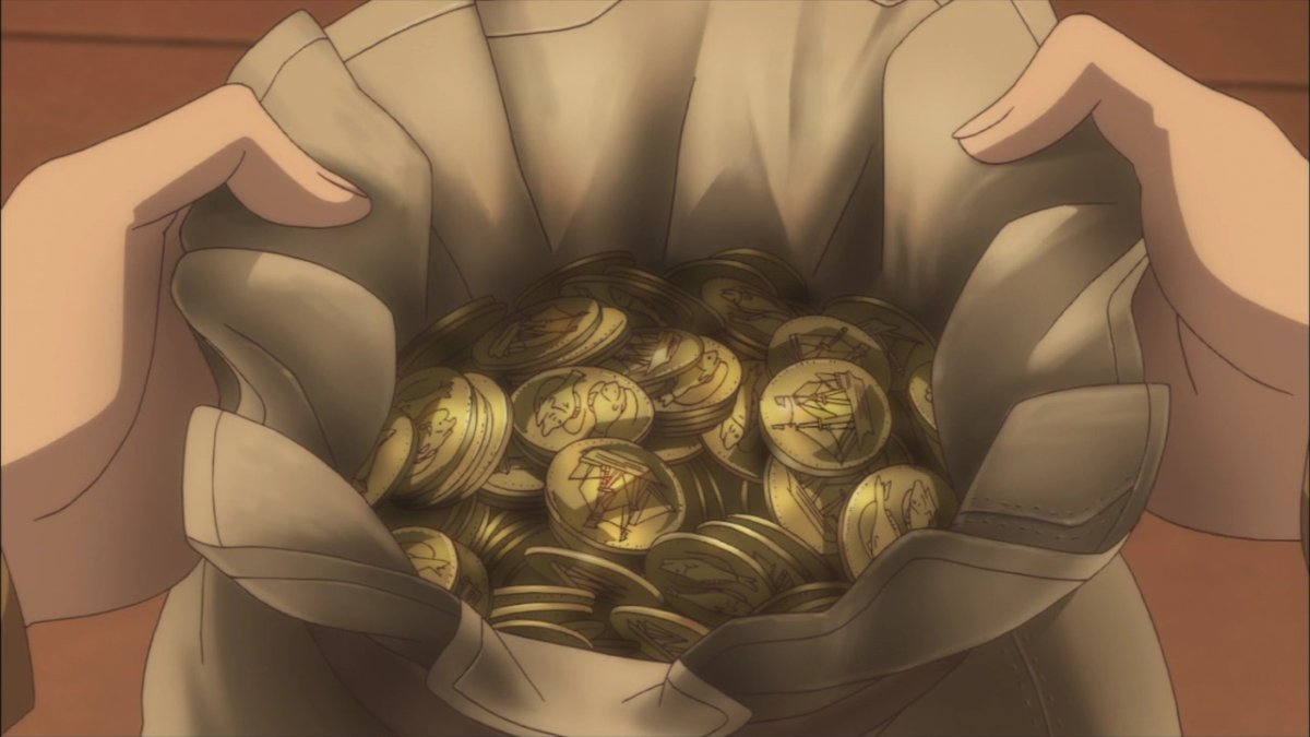 Аниме рука с деньгами