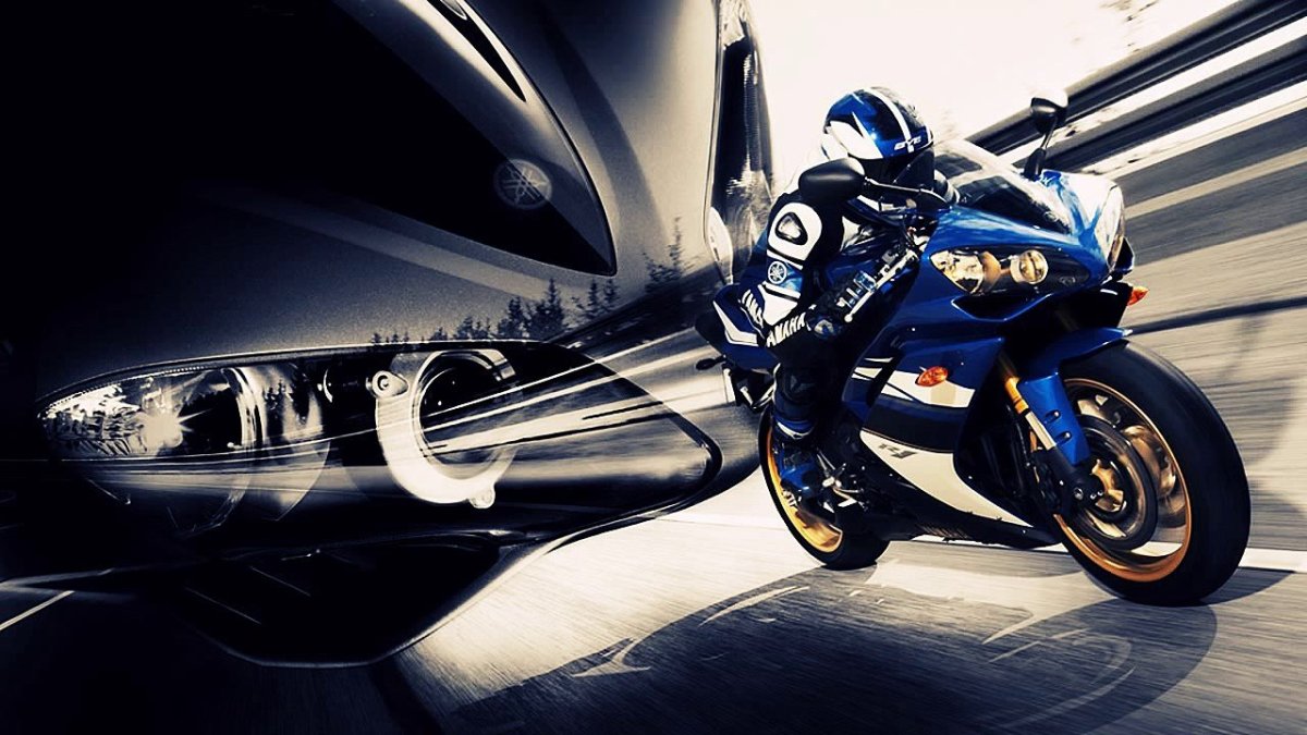 Yamaha r1 на треке