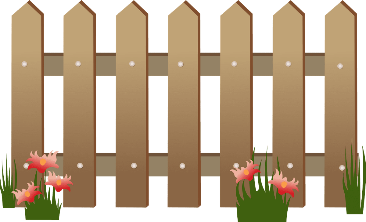 Деревенский забор вектор