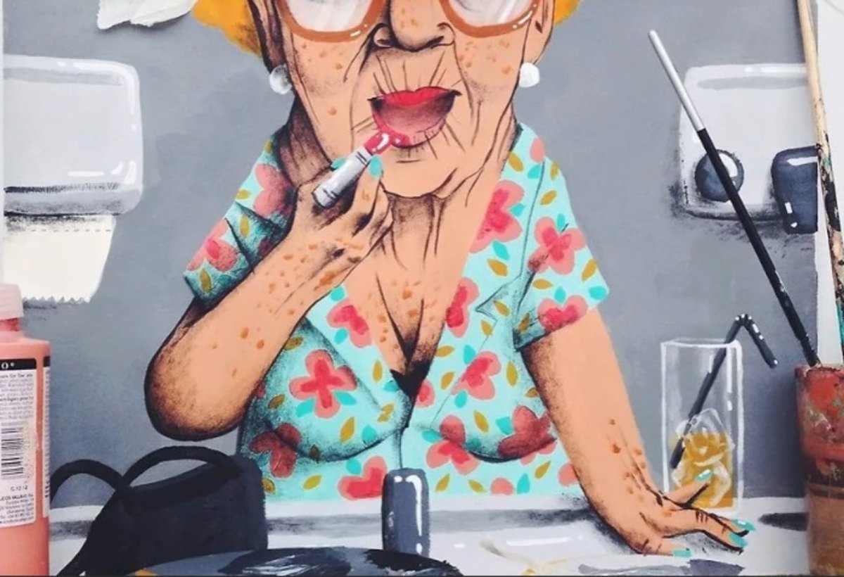 Карикатуры на пожилых женщин