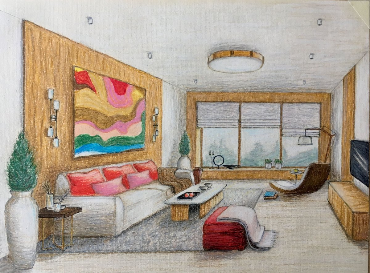 Эскизы интерьера эко стиль