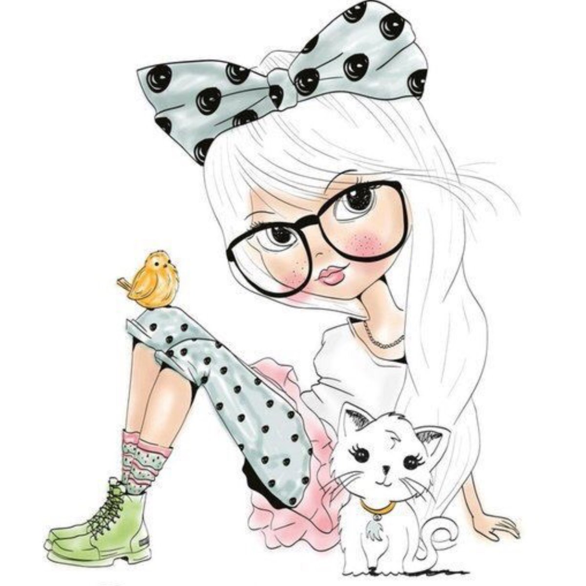 Картинка с мультяшными штучками