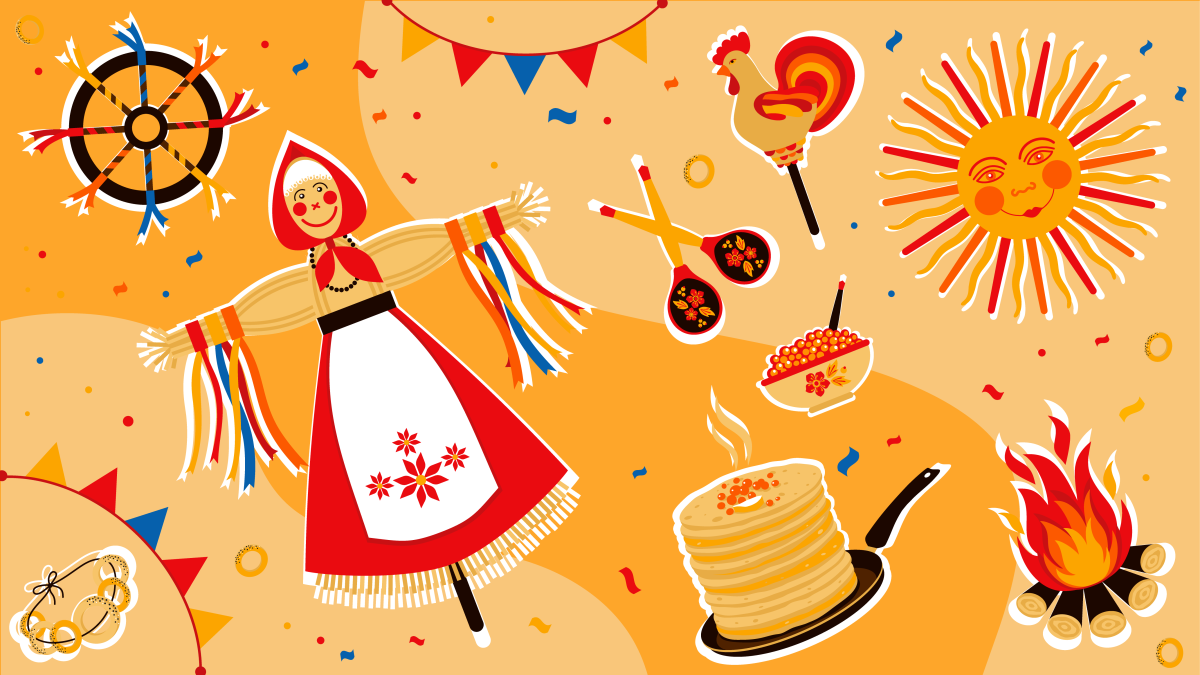 Сжигают Масленицу