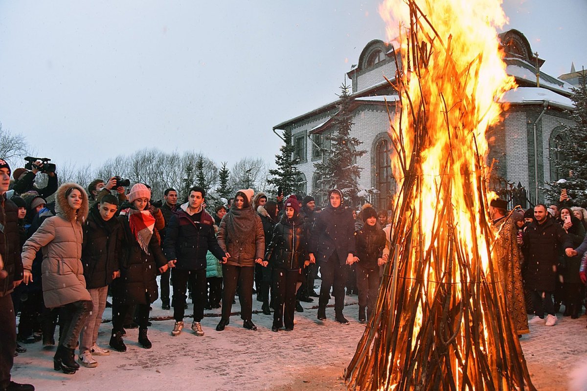 Масленица на ВДНХ сожжение чучела