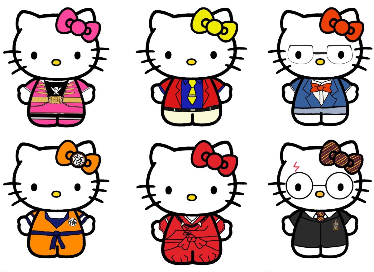 Топперы для торта Хелло Китти