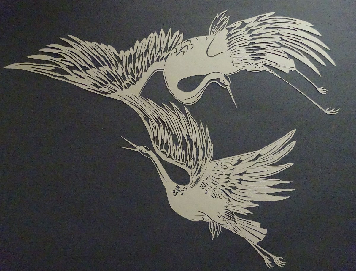 Вытынанка Журавли