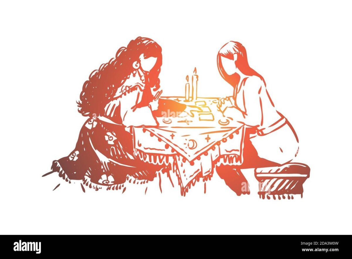 Гадалка эскиз