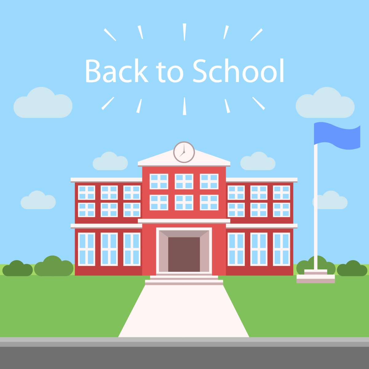 Здание школы вектор