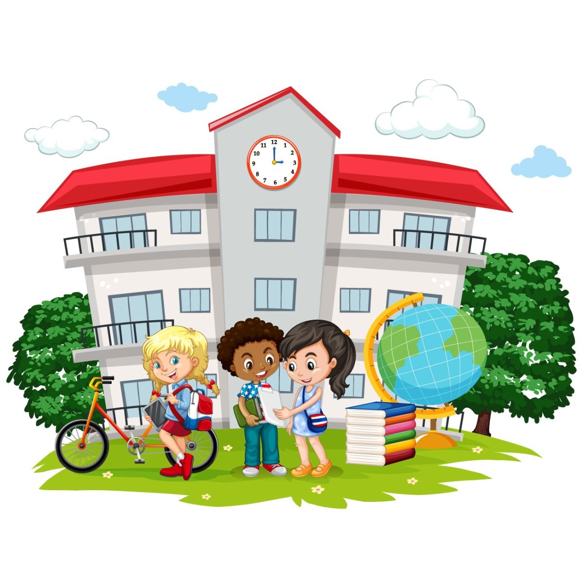 Школа мультяшная здание