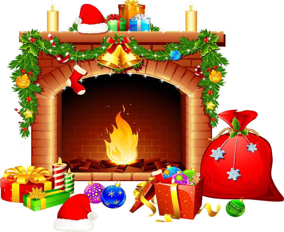 Украшение новогоднего камина в детском саду