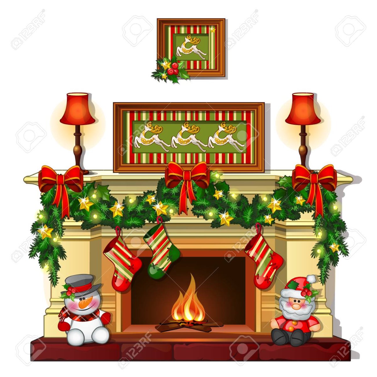 Новогодний камин для детей