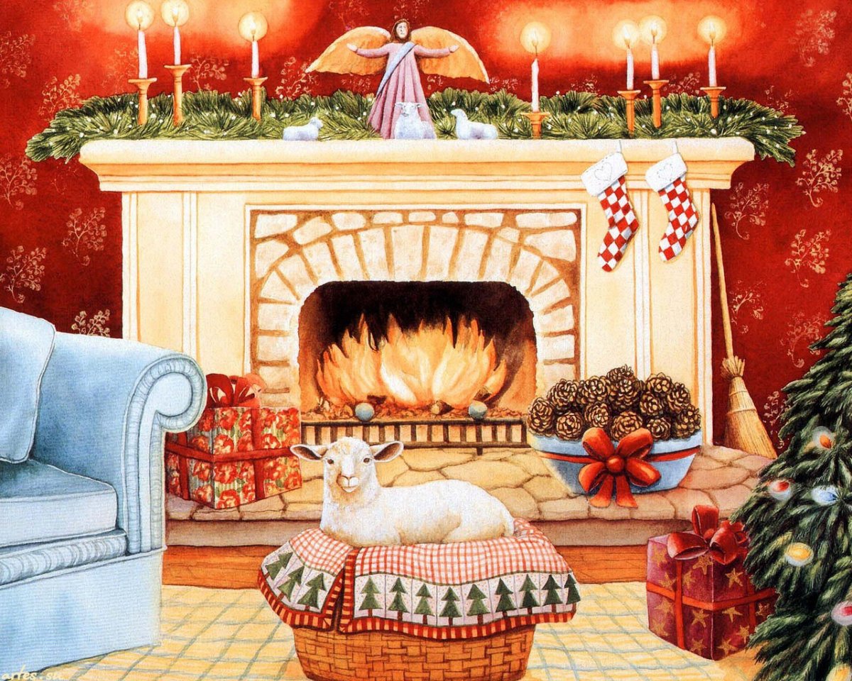 Огонь в камине