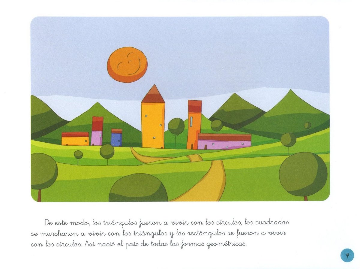 Геометрический пейзаж для детей