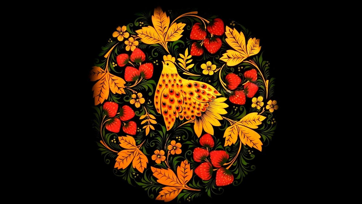 Хохломская роспись изящная