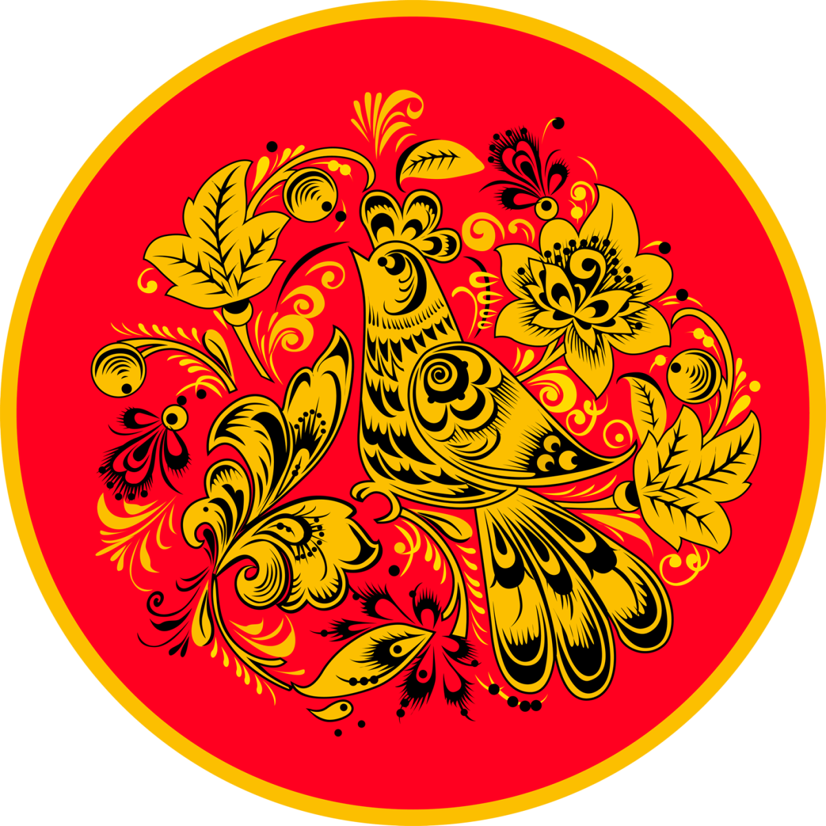 Хохломская роспись Золотая Хохлома