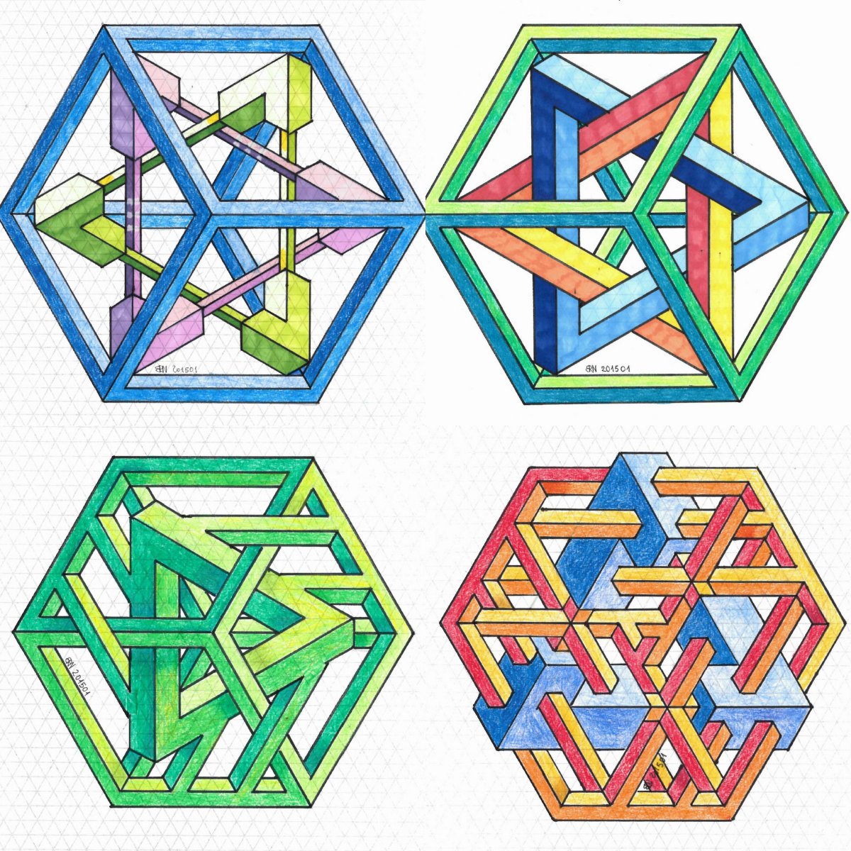 Геометрические узоры Эшера