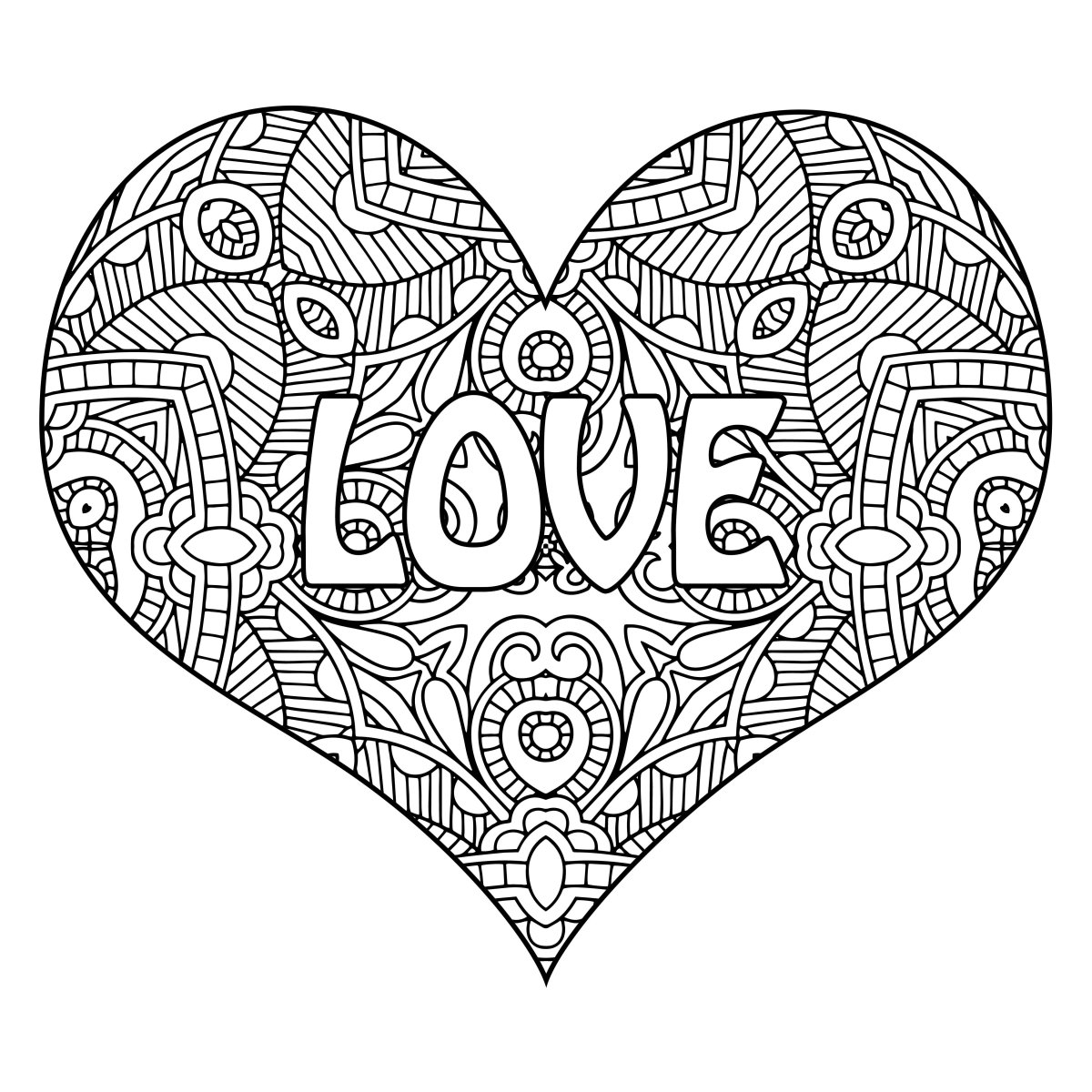 Раскраски на день влюбленных