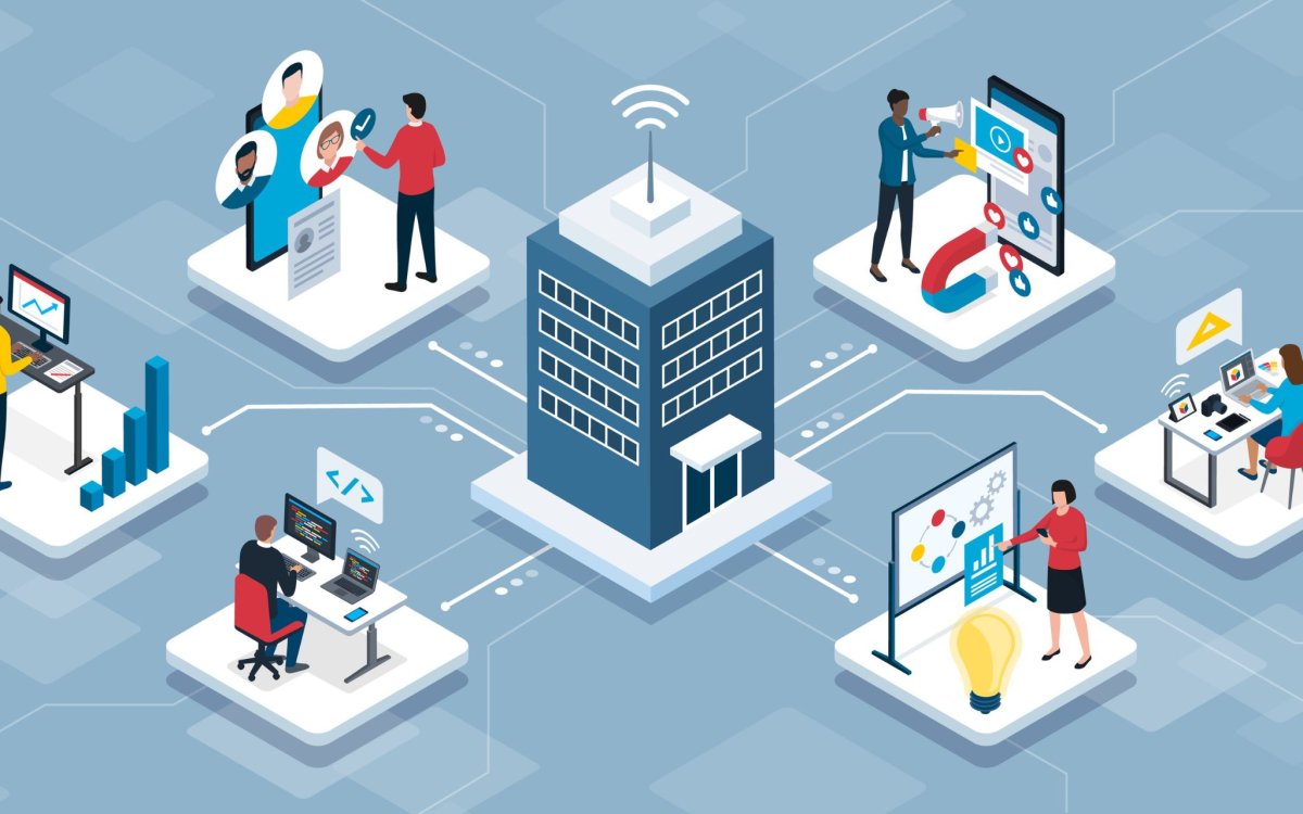 Иллюстрация автоматизации бизнес-процессов