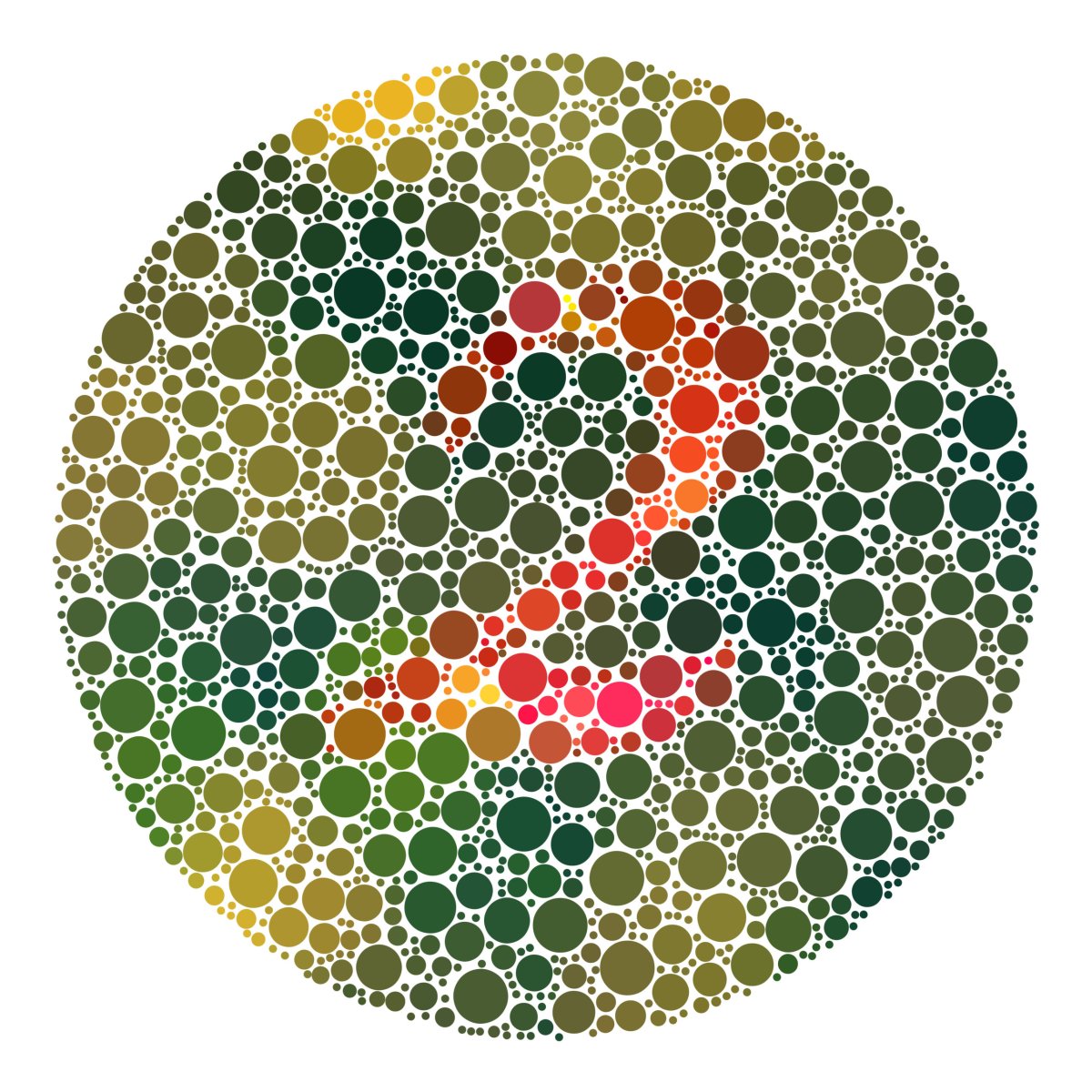 Цифры в кружочках для проверки зрения