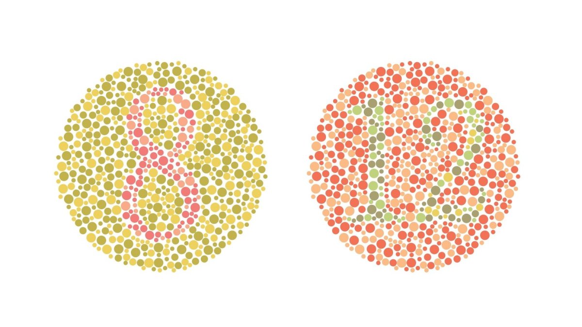 Тест на дальтоника синий