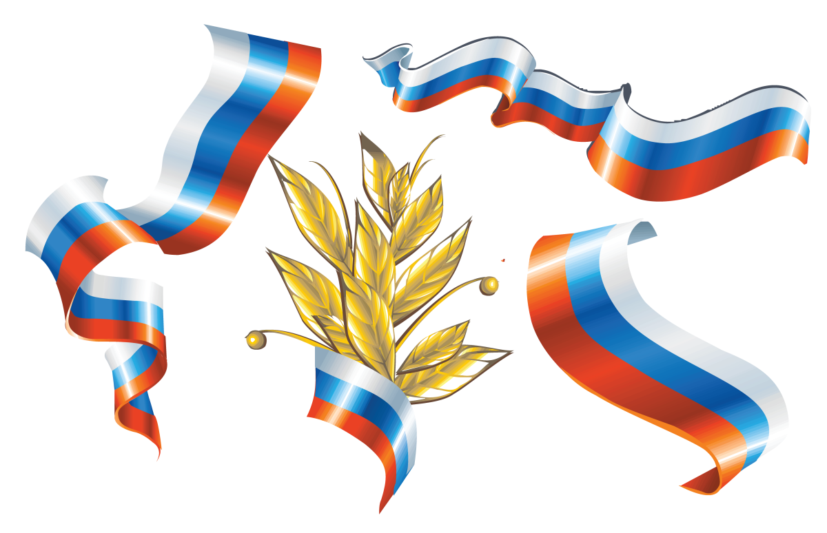 Лента флаг и герб РФ