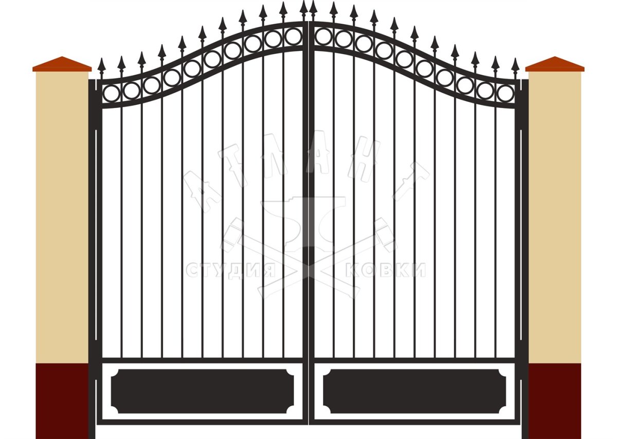 Сказочные ворота карандашом