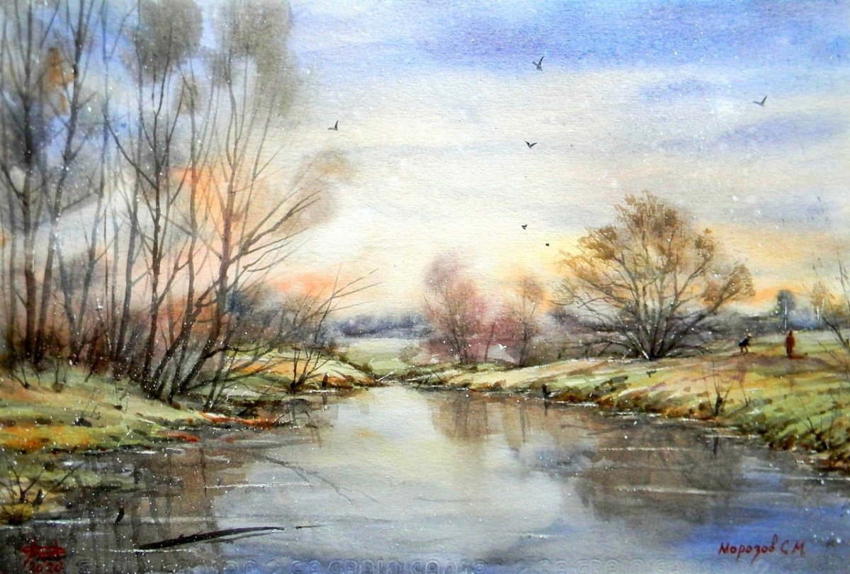 Ранняя Вена живопись акварель