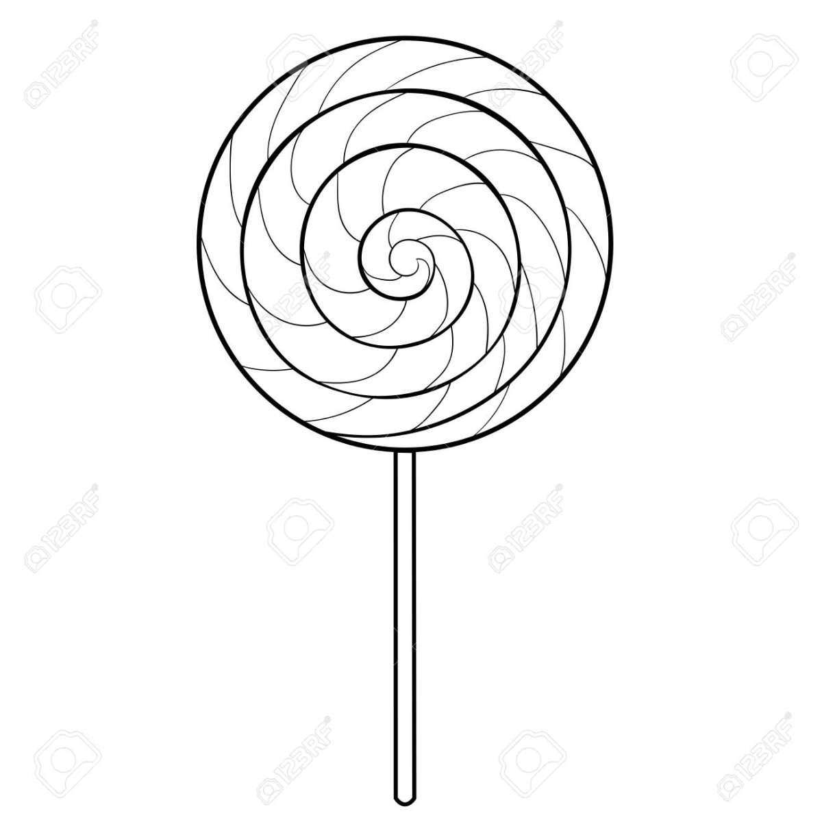 Леденец на палочке рисунок