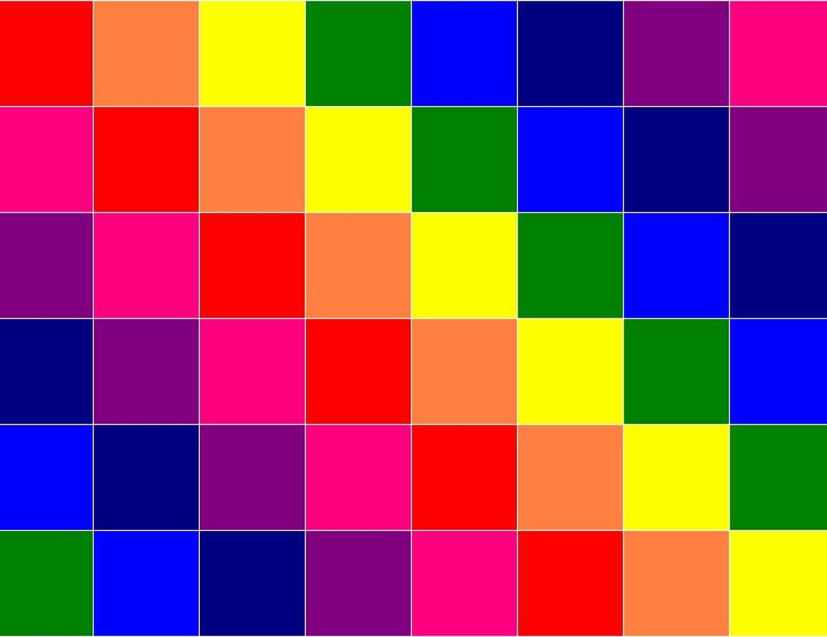 Квадраты основных цветов