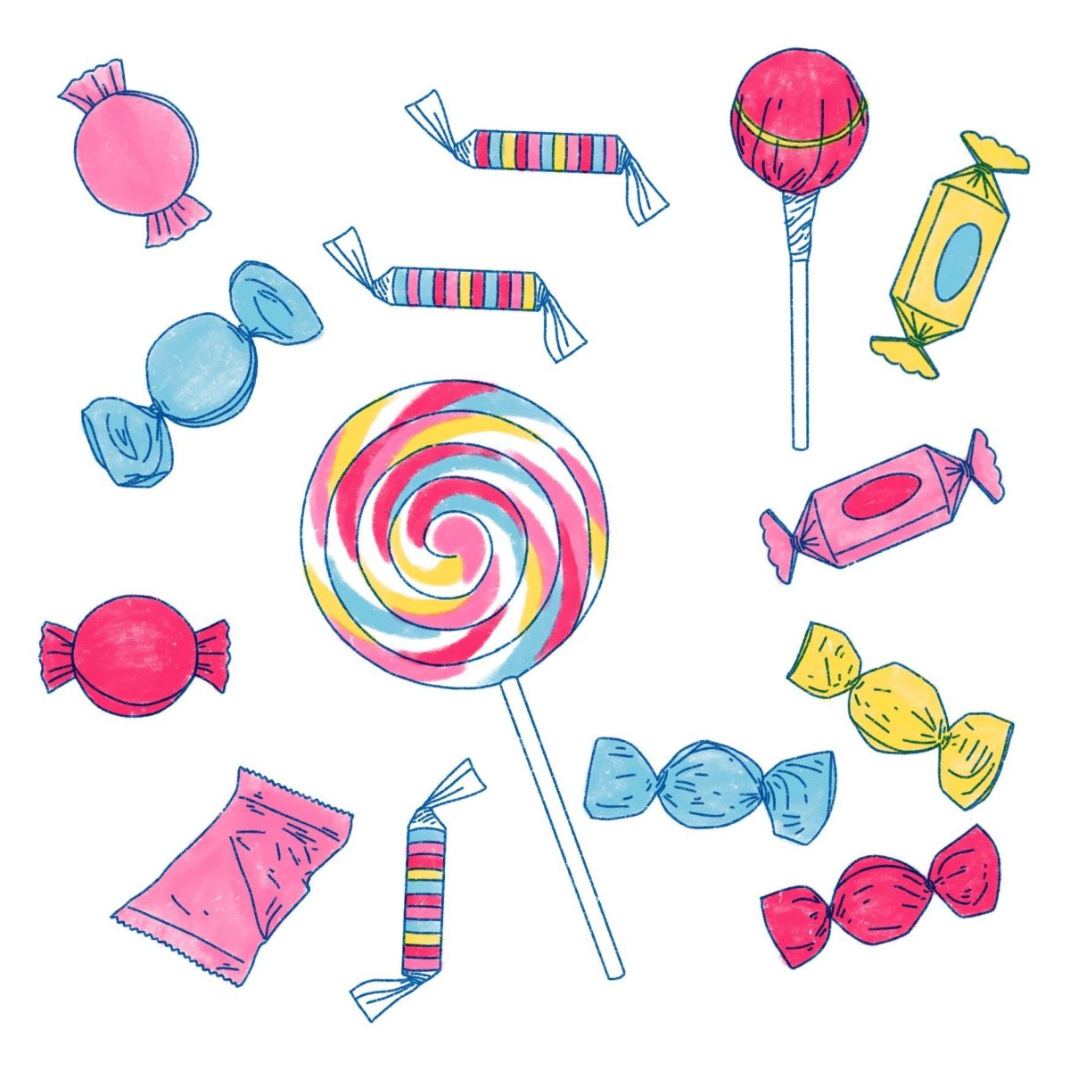 Рисование сладости конфеты