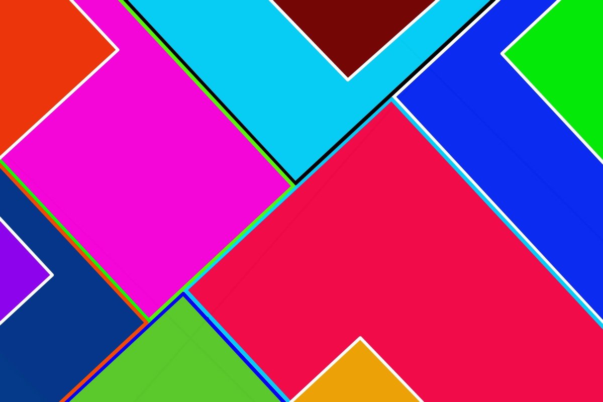 Фон клеточка разноцветная