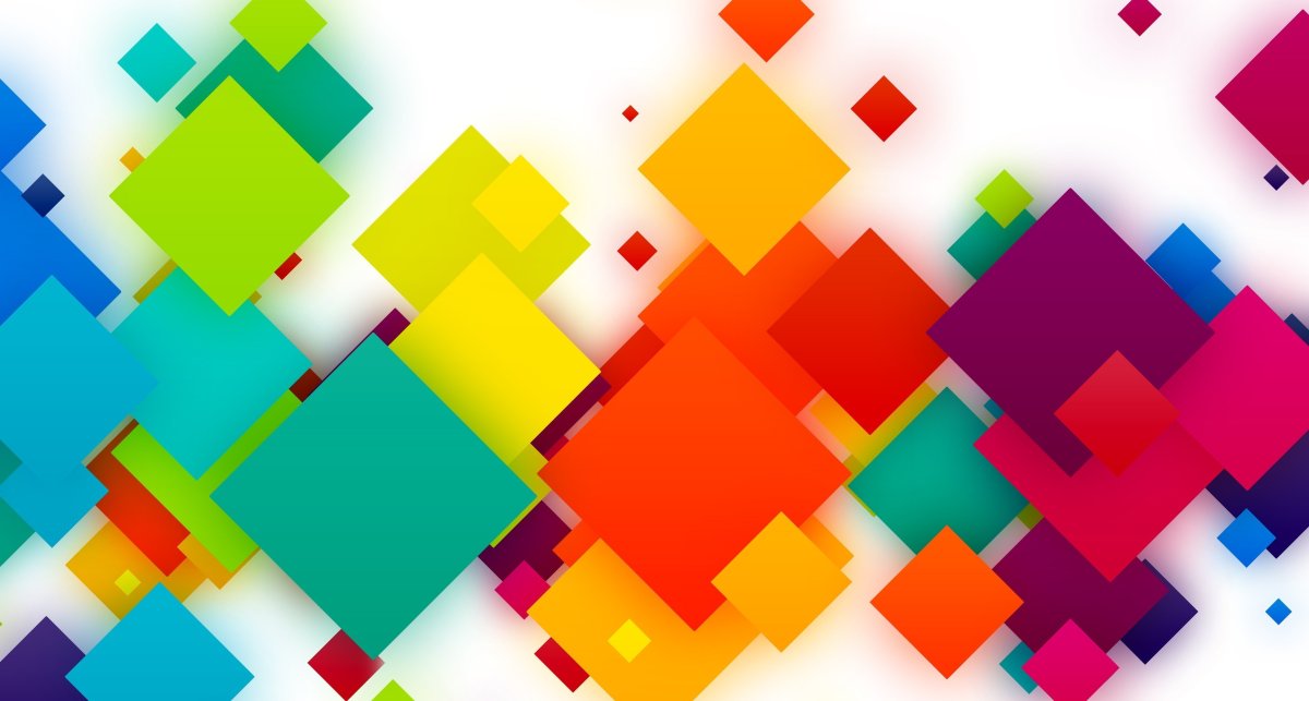 Прямоугольник с цветными квадратами