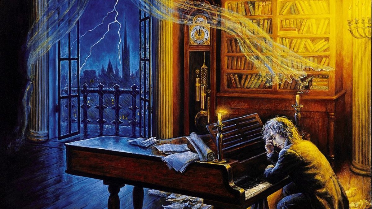 Луна и озеро