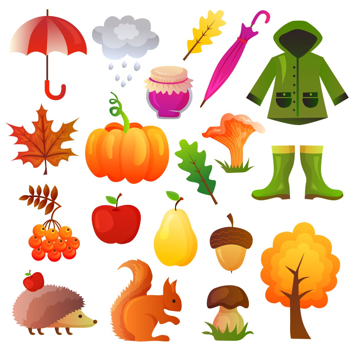 Предметы осени