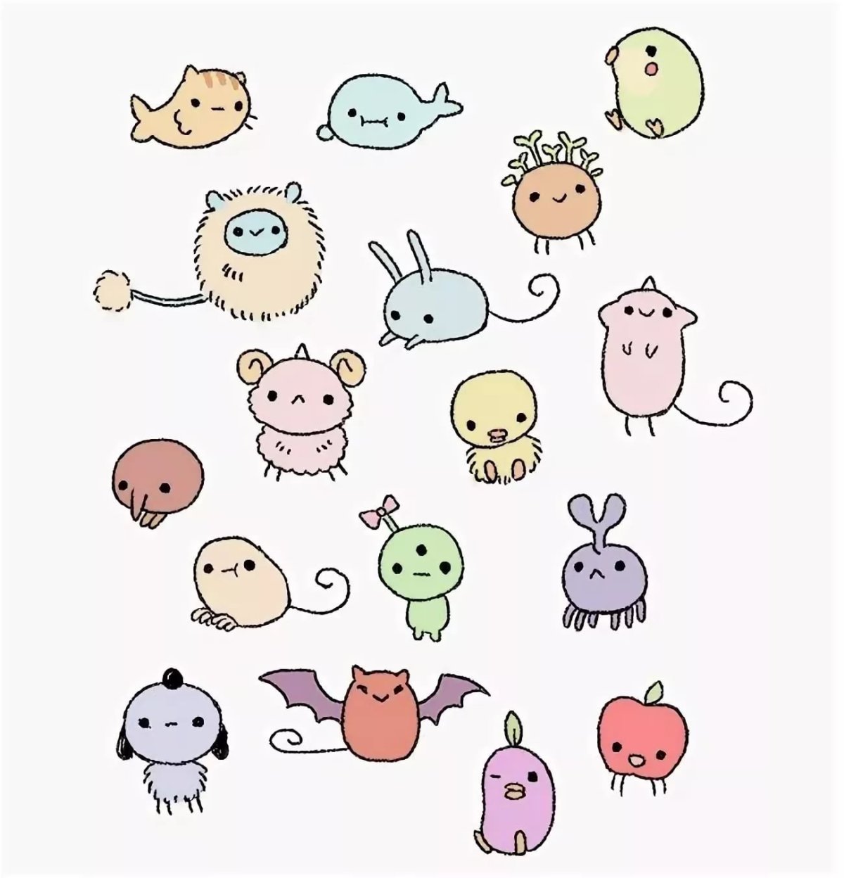 Маленькие рисуночки еды