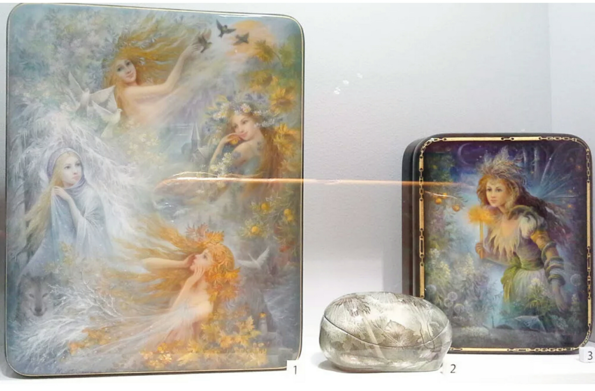 Федоскино лаковая миниатюра яйца