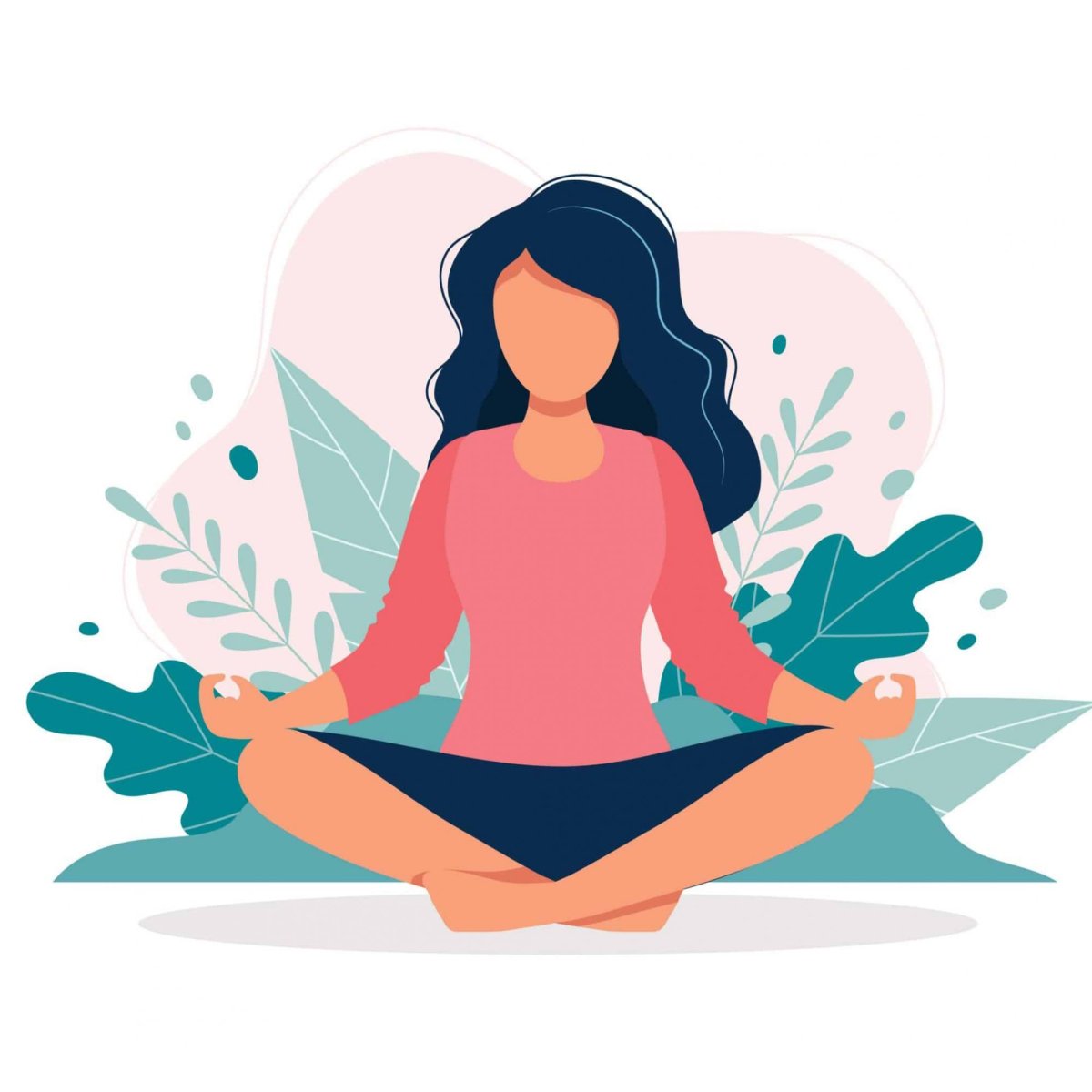 Девочка в позе лотоса