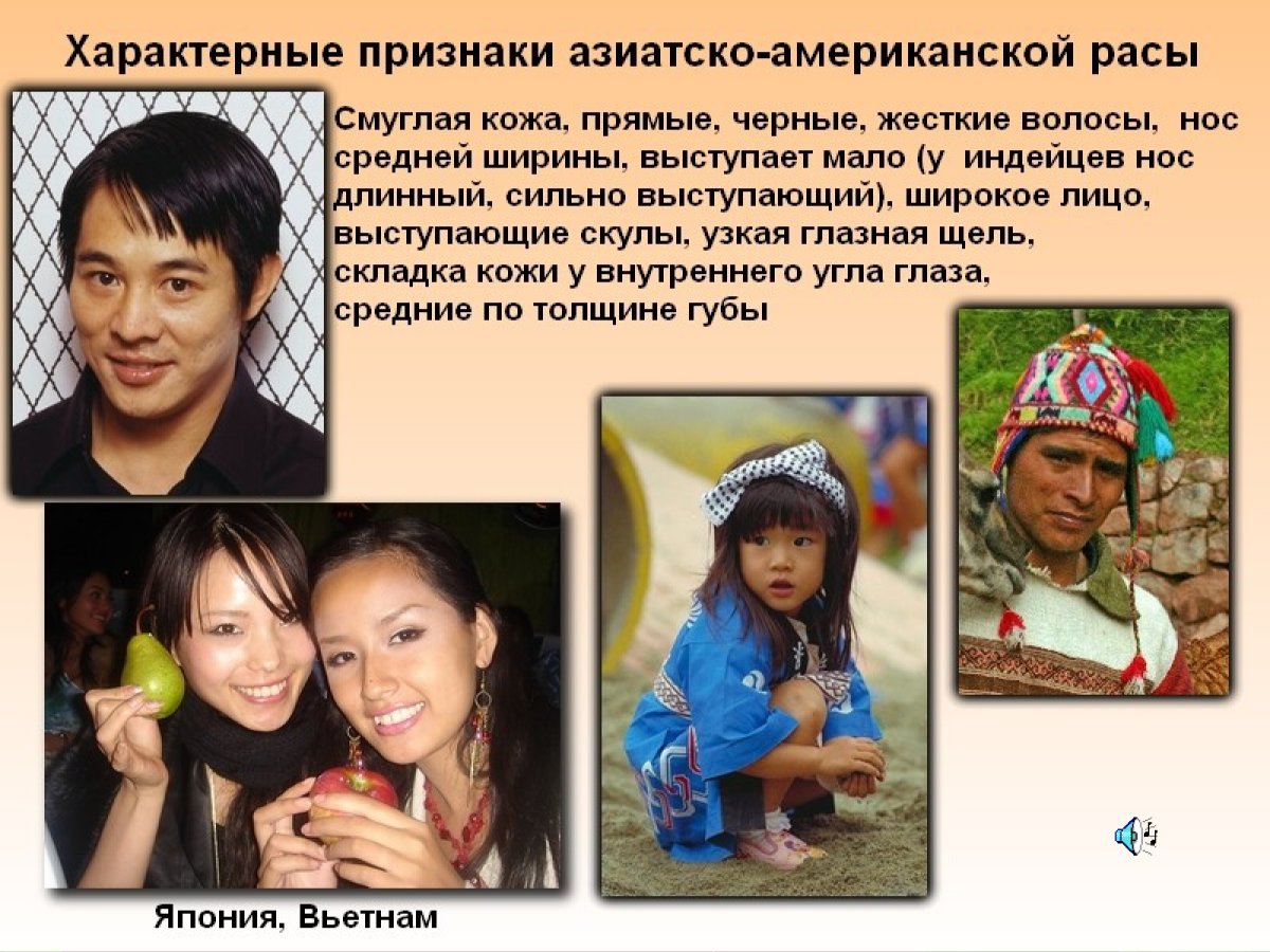 Азиатско американская раса признаки
