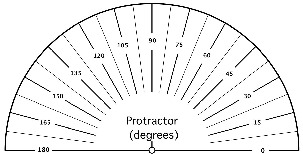 Транспортир шаблон для печати