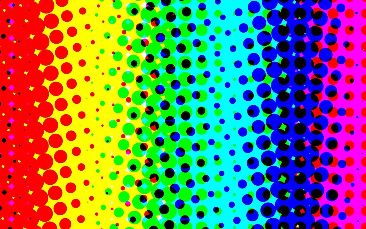 Лист в разноцветных точках